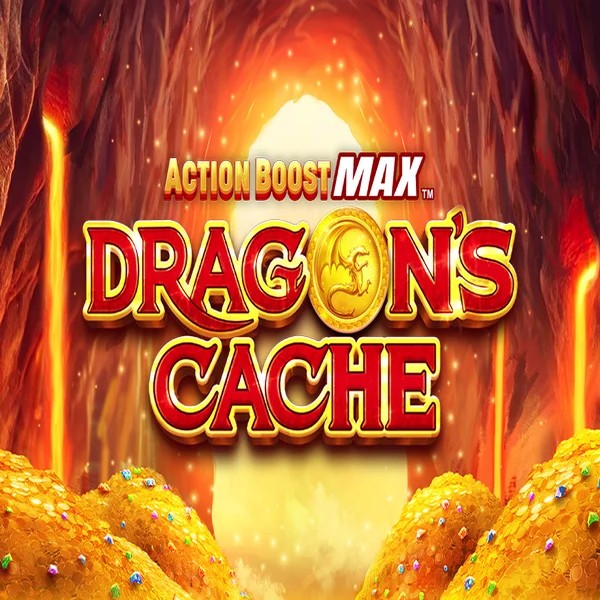 Action Boost Max Dragon's Cache online game logo by SpinPlay Games on wyns-casinoo.com