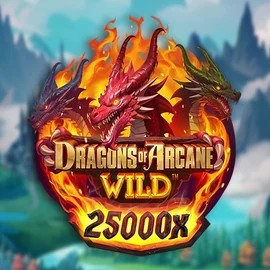 Dragons of Arcane Wild online game logo by Foxium on wyns-casinoo.com