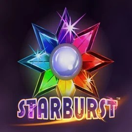 Official Slots logo: Starburst by NetEnt at Wyns Casino